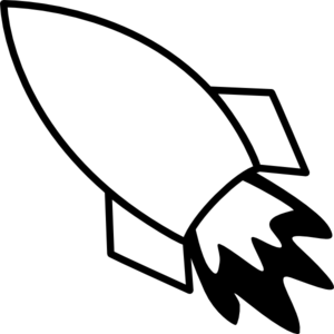 Rocket clipart black and white free clipart images 5