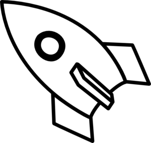 Rocket clipart black and white free clipart images 6