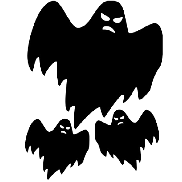 Scary ghosts halloween cartoon clip art