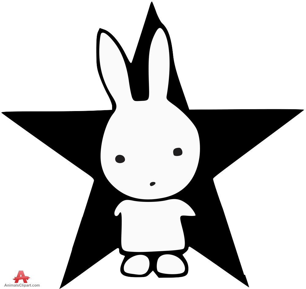 Star rabbit clipart free clipart design download