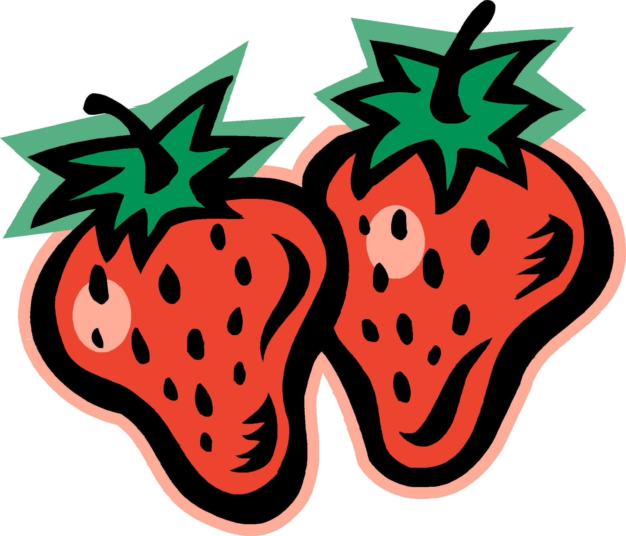 Strawberry clipart black and white free clipart 2