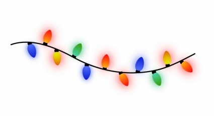String of christmas lights free vector in adobe illustrator ai cliparts