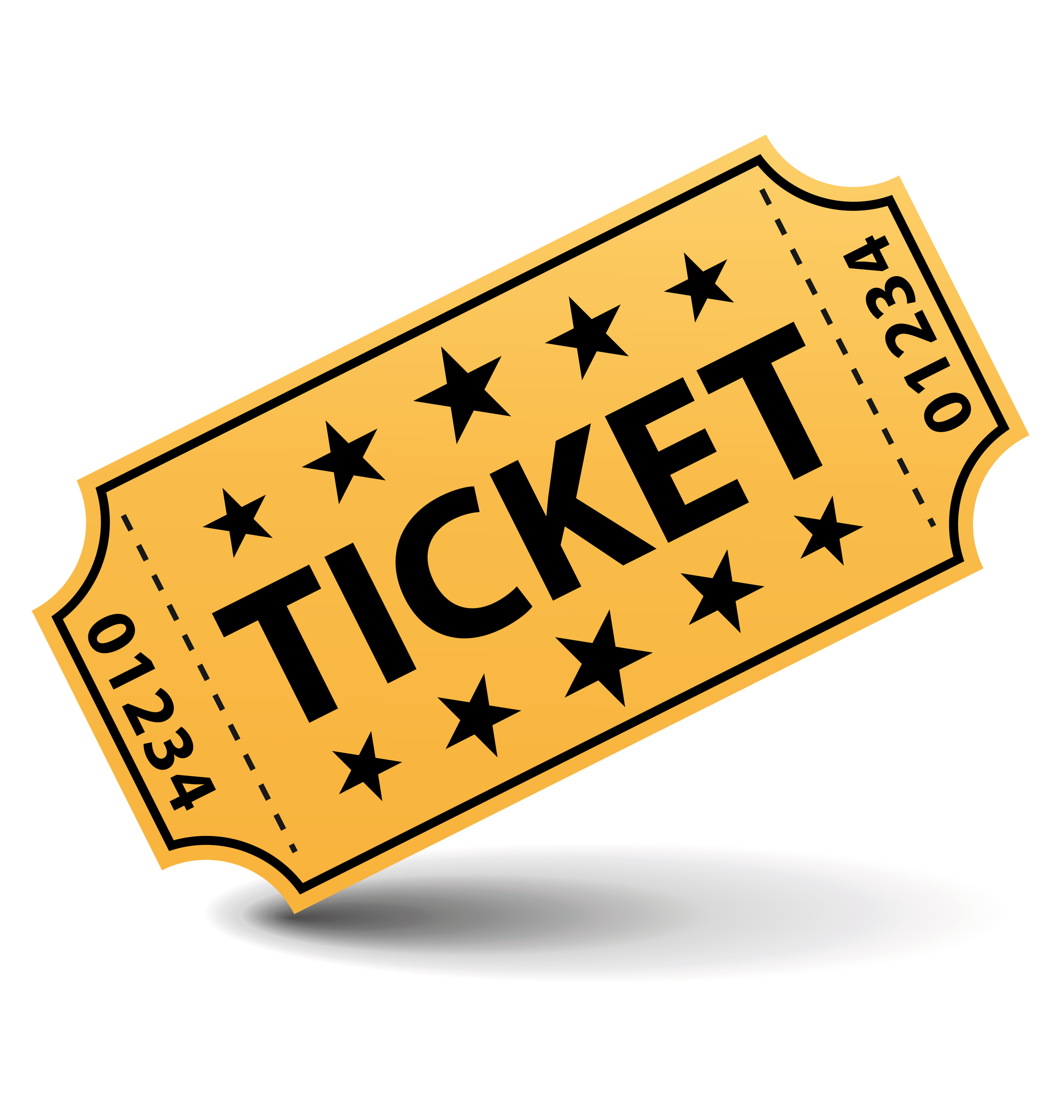 Ticket black and white clipart clipart kid