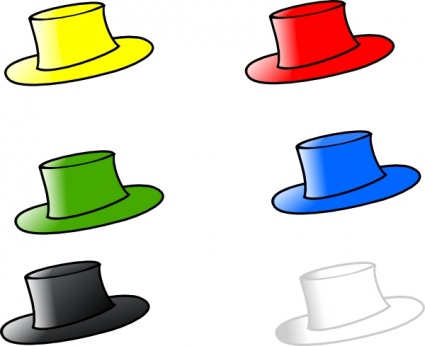Top hat hats clipart image