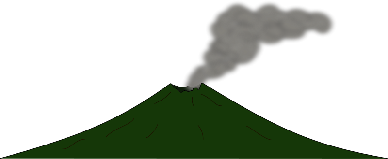 Volcano 2 free vector clip art image