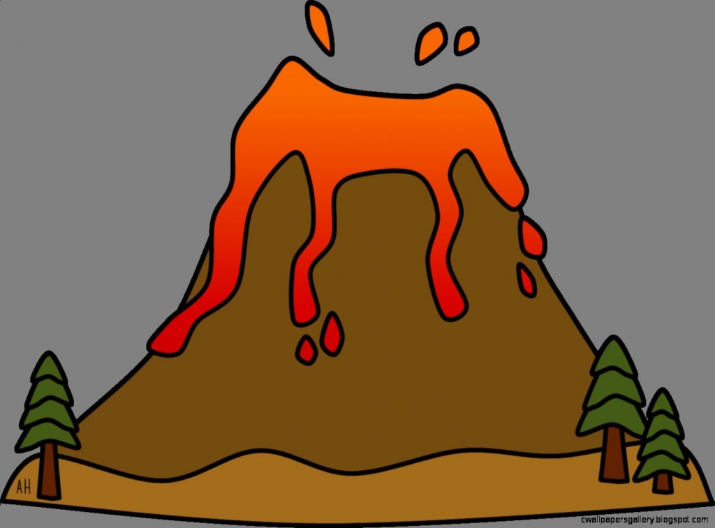 Volcano clipart 1