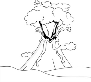 Volcano clipart black and white images pictures becuo clipart kid