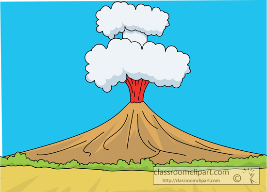 Volcano nature clip art image