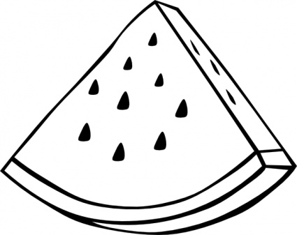 Watermelon clipart black and white free clipart