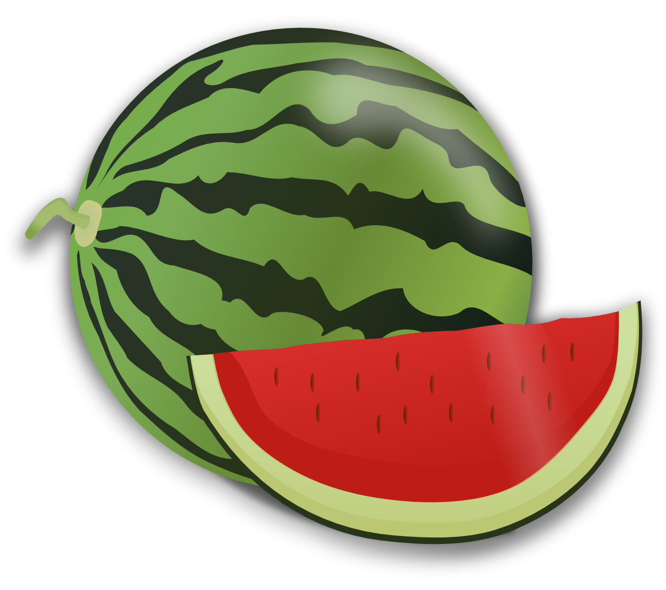 Watermelon slice cliparts