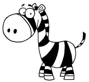 Zebra clipart black and white free clipart images 2