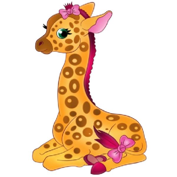 Baby girl giraffe clip art animals images
