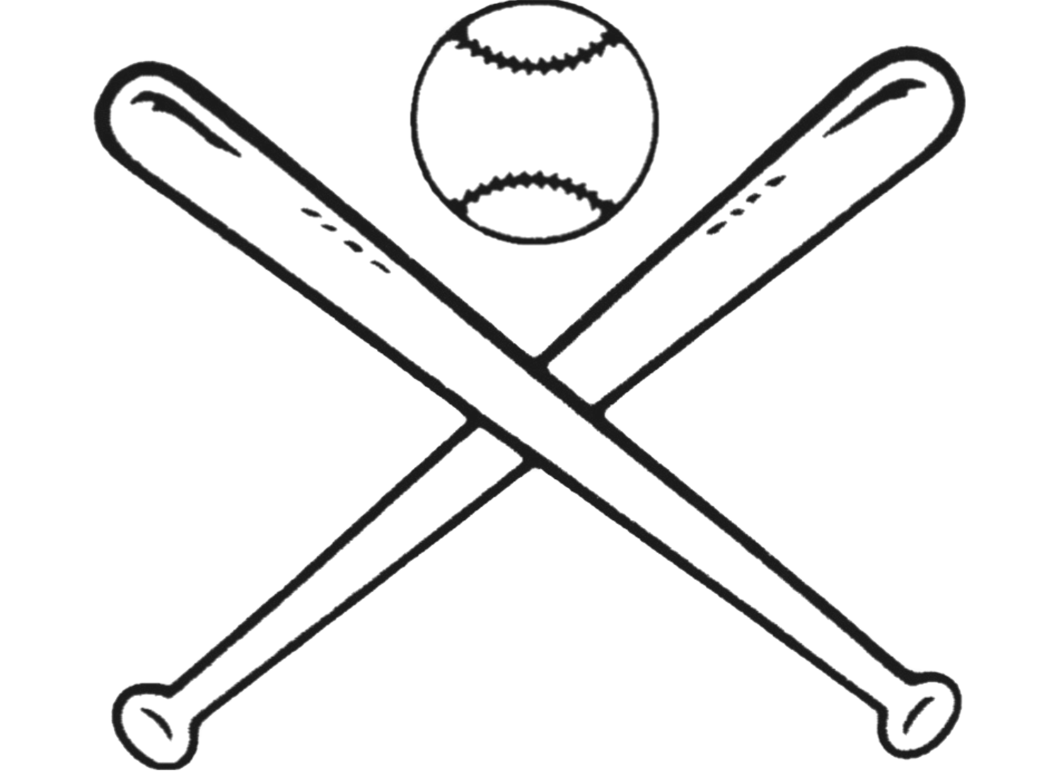 Baseball bat baseball outline clipart clipart kid