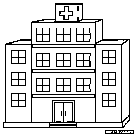 Black and white hospital clipart clipart kid 3