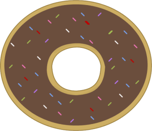 Clip art black and white donut with sprinkles clipart clipart kid