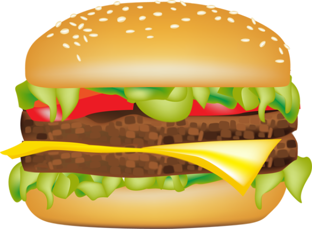 Clip art of hamburgers and sandwiches