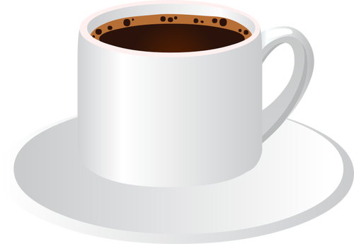 Coffee cup vector clip art offfee cup with a saucer public domain vectors