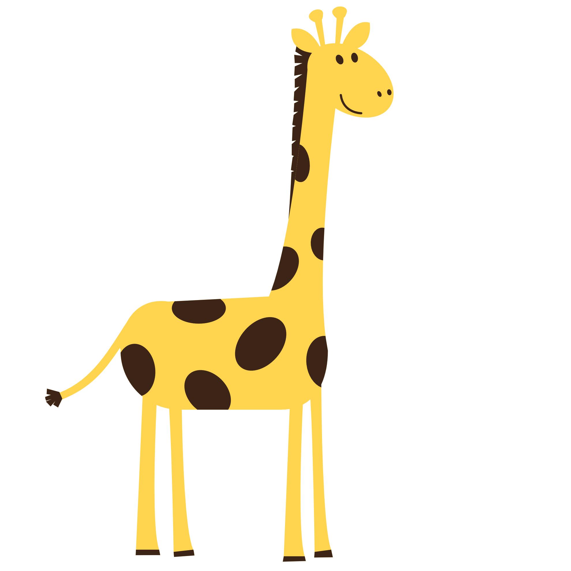 Giraffe clipart black and white free clipart images