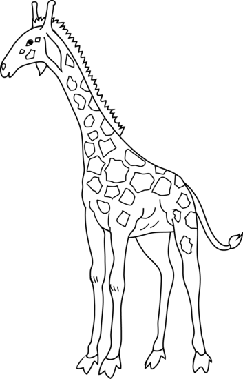 Giraffeloring page free clip art