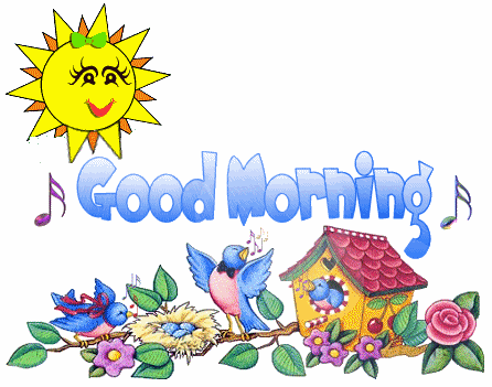 Good morning animated clipart kid