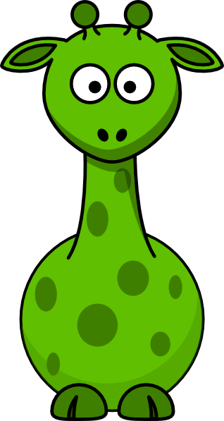 Green giraffe clipart