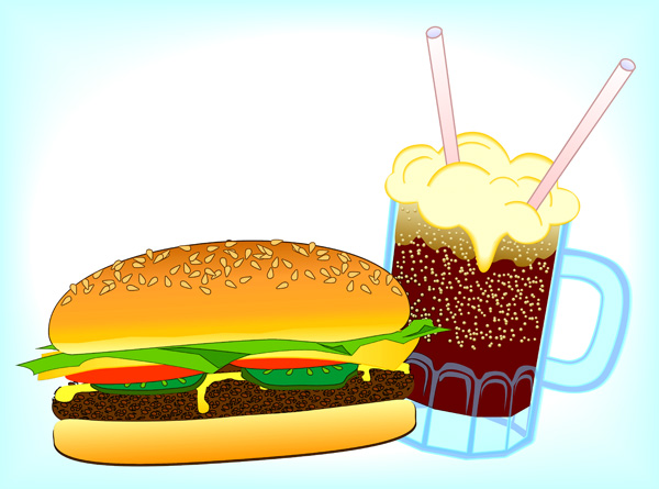 Hamburger cartoon burger clipart image 4