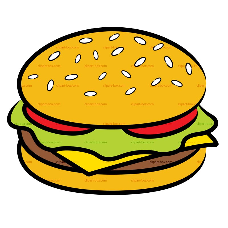 Hamburger clipart black and white free clipart