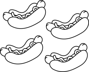 Hot dogs clip art at vector image 9