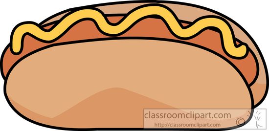 Hotdog clipart hot dog with mustard clipart