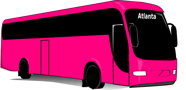 Pink bus clipart