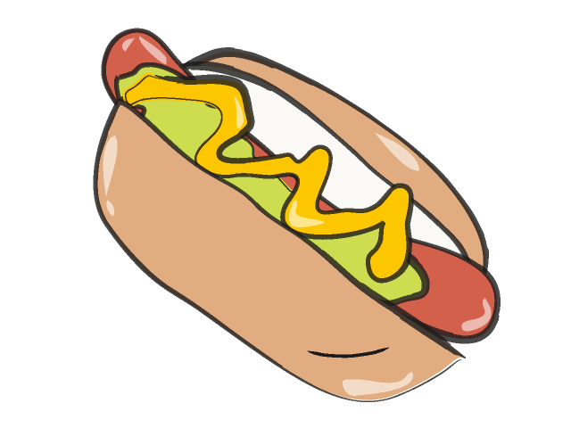 Silly hot dog clipart kid 2