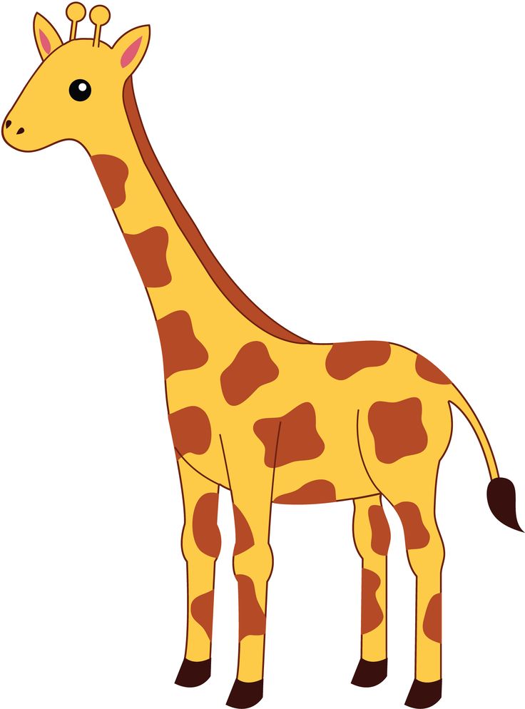 Simple giraffe outline cute giraffe clipart applique