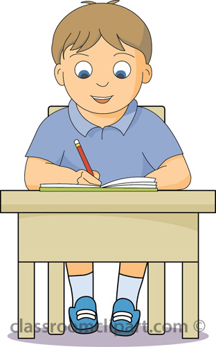 Students working free clipart