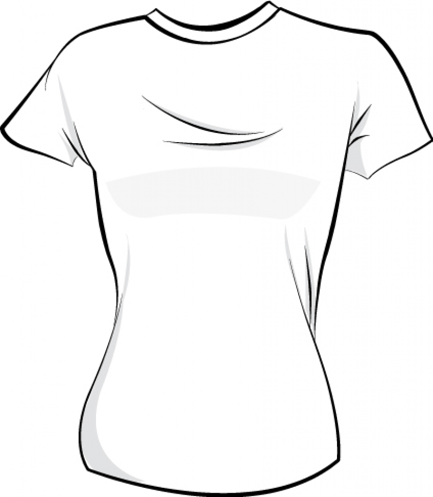 T-shirt girl shirt template clipart pertaining to