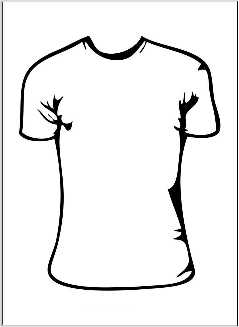 T-shirt shirt black and white clipart kid