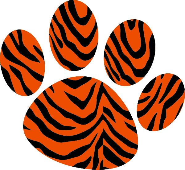 Tiger paw clipart kid