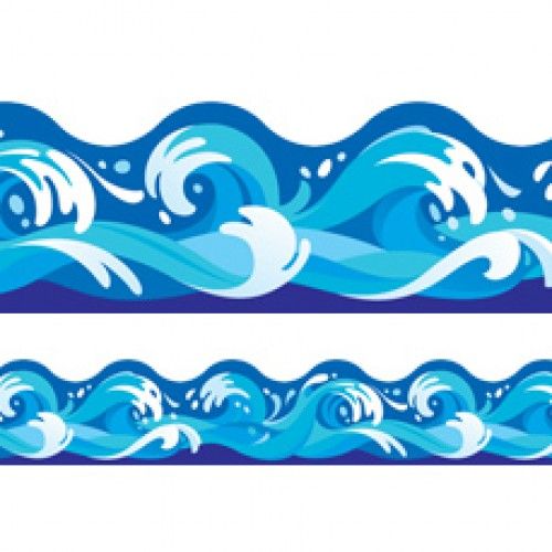 Waves ocean clipart display trimmers borders