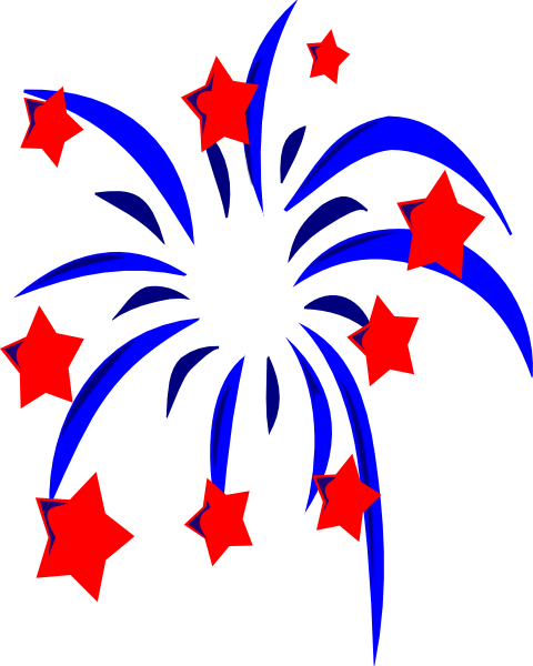4th of july fireworks clipart free