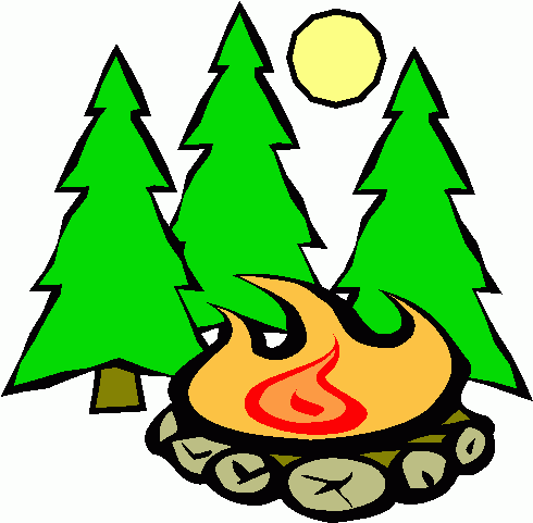 Black and white campfire clipart free images 3