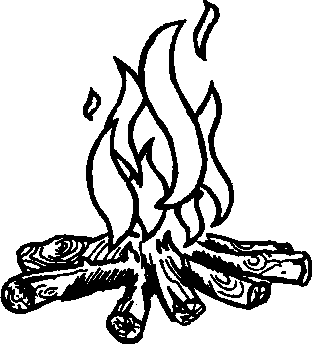 Black and white campfire clipart free images 4