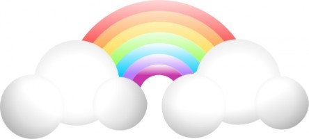 Black and white rainbow outline free clipart images clipartix 4