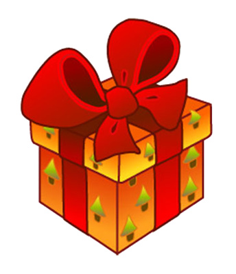 Christmas wrapped present clipart kid