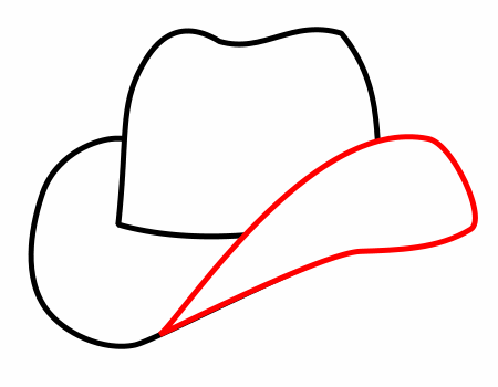 Cowboy hat drawing a cartoonwboy hat clipart