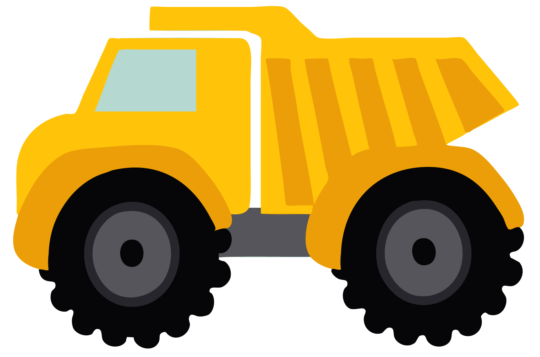 Dump truck clipart black and white free 3
