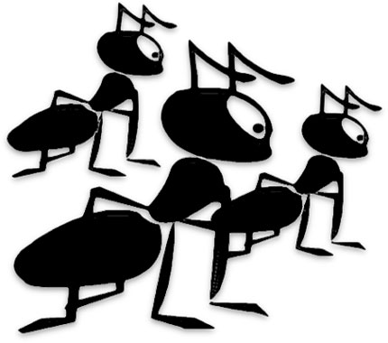 Free ant clipart black ants red