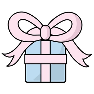 Free present clip art image birthday t wrapped in girl