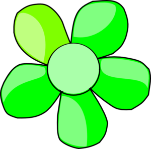 Green daisy clipart