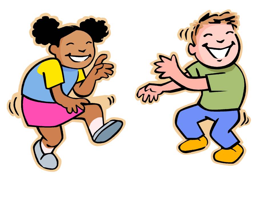 Happy kids dancing clipart free images
