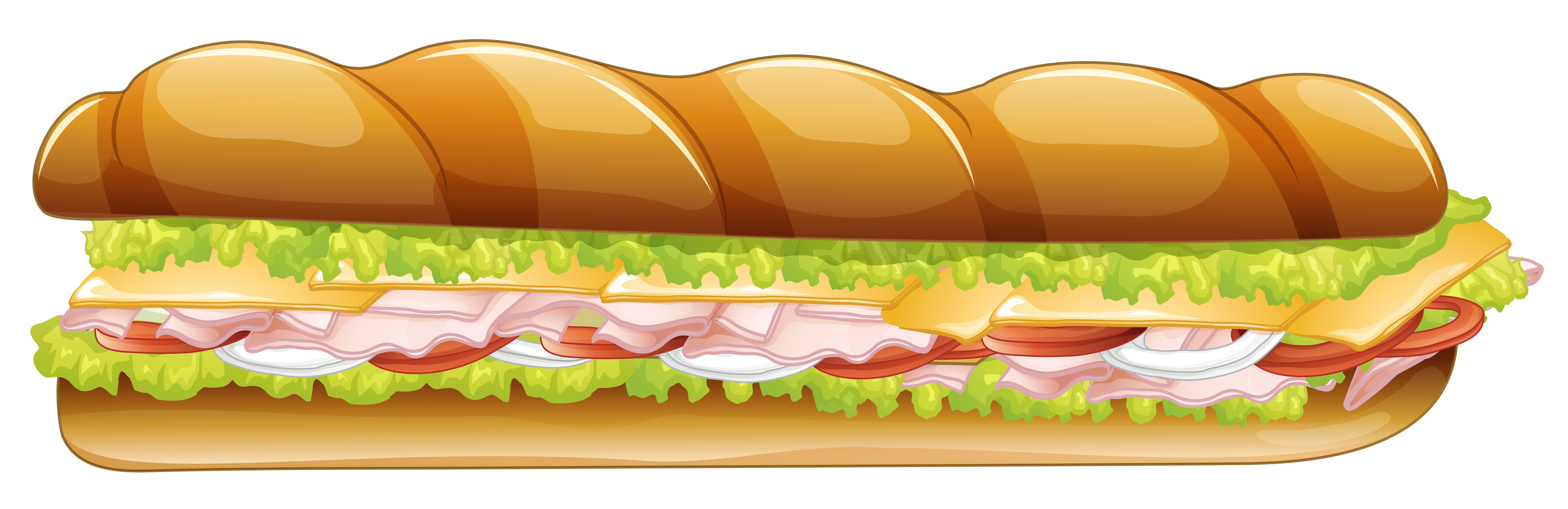Long sandwich vector clipart image