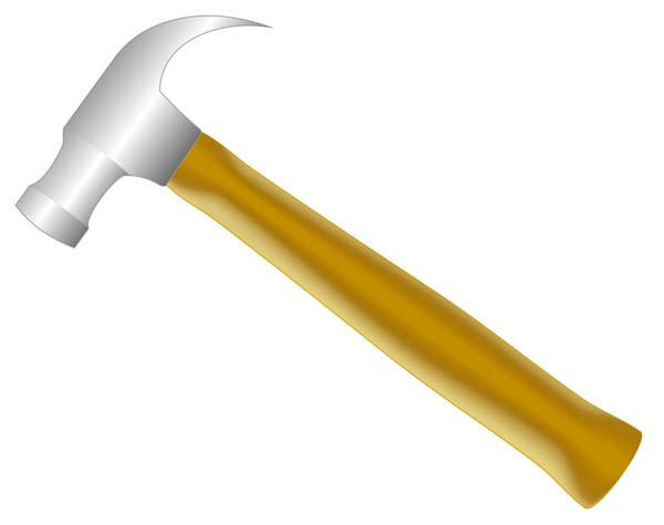 New gray hammer clip art vector free image